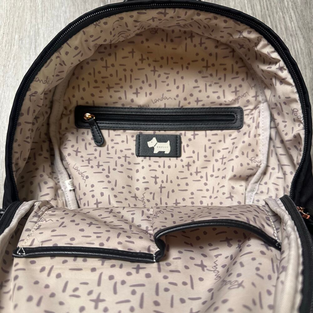 Radley London Black Jacquard Dog Print Backpack - Picture 9 of 14